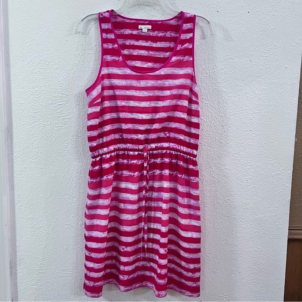 GAP pink stripe sleeveless sundress